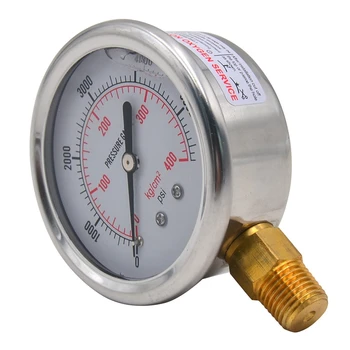 1/4 NPT Auto Indicator Presiune Ulei Instrument Hidraulic Metru 0-5700 PSI Manometru