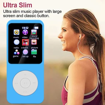 1.8 Inch Ecran Color, MP3 MP4 Music Player Bluetooth-compatibil 5.0 MP3 MP4 Walkman Suppprt TF Card Audio Recorder pentru Windows 8 Imagine 0