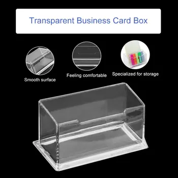 1 Buc Clar Birou Raft Cutie De Depozitare De Afișare Suport Acrilic Din Plastic Transparent Desktop Titularul Cardului De Afaceri Locul Titularului Cardului