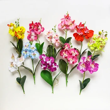 1 pachet MINI Phalaenopsis buchet vaza pentru decor acasă de Crăciun de nunta flori decorative coroane de flori Artificiale flori en-gros Imagine 0