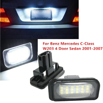 1 Pereche Nici o Eroare Canbus LED-uri de Lumină de inmatriculare Bec Pentru Mercedes Benz C-Class W203 4 Usi Sedan fabricate intre 2001-2007, cu Auto-styling