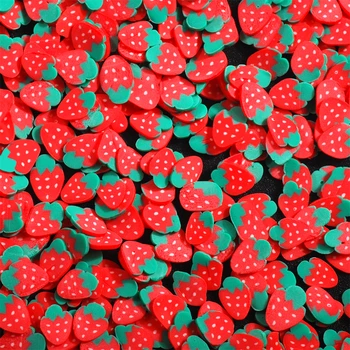 1000pcs Fructe Unghii Paiete Roz de Capsuni Fulgi de Unghii Decoratiuni de Lut Polimer DIY Design Pentru Unghii