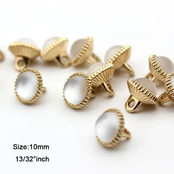 10buc/lot Dimensiune:10mm Moda Margine Zimțată Alb Mat Butoane Metalice Coadă Butonul pentru DIY Îmbrăcăminte de Cusut Decor(SS-2570)