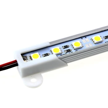 10buc SMD 5050 36 Led-uri 50cm bar led lumina Nici impermeabil U carcasă din Aluminiu DC 12V Rece/Alb Cald tub LED greu luces benzi de Lumină