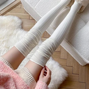 1Pair Femei Toamna Și Iarna Ciorapi Mare Coapsei Ciorapi Japoneze Despicare Peste Genunchi Șosete groase de Iarna Ciorapi Ciorapi Noi Imagine 0