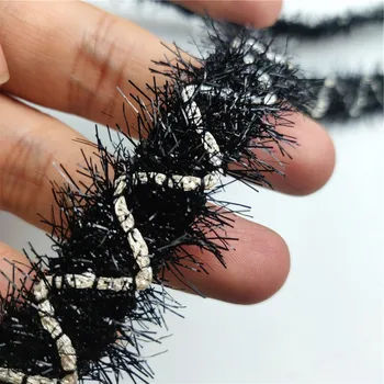 2,5 cm Lățime Negru Poliester, Imitație de Dantelă Panglică Împletită Garnitura de Aprovizionare din sectorul Confecțiilor textile Acasă Haine Înfrumusețarea