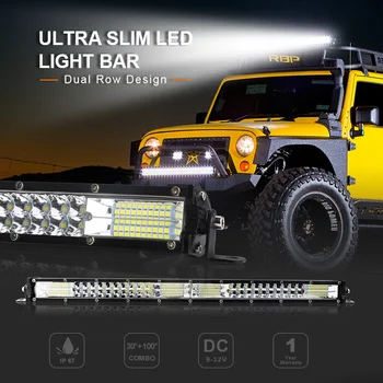 20 Inch 360W LED Light Bar 12V 24V ATV 4X4 SUV Lumina de Lucru