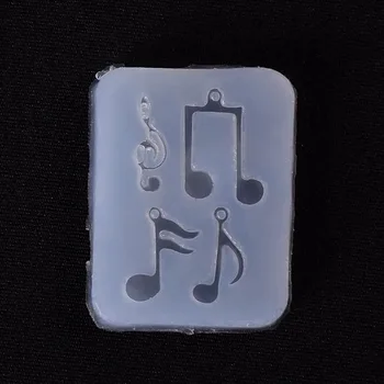200pcs Notă Muzicală Pandantiv Mucegai Silicon de Rășină Bijuterii Tort Fondant DIY matrițe Imagine 0