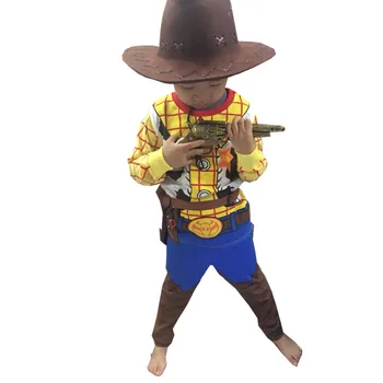 2017 Halloween Copii Woody Costum De Băiat Woody Joc De Rol Costum Cowboy Rochie Fancy Cosplay Cârpe Cu Pălărie