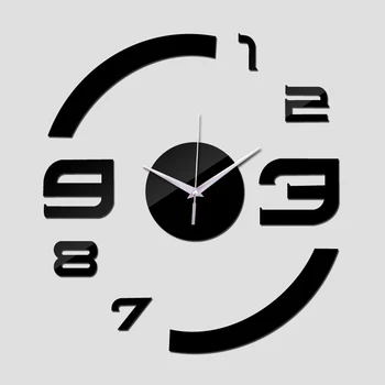 2019 Adevărat Nou Timp Limitat Transport Gratuit Moda Diy Acrilice Ceas de Perete Modern Oglindă Lux Ceasuri de Cristal 3d Ceasuri Z023