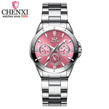 2020 Chenxi 019a Femei de Moda de Lux Ceasuri Femei Cuarț Wristwatchesladies Dial Stras Ceas rezistent la apa Reloj Mujer