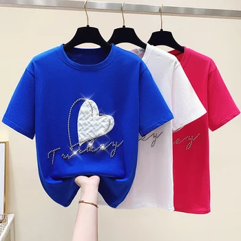 2022 Iubire de-o Vară Conservatie T-shirt Femei Haine cu Maneci Scurte din Bumbac Topuri Teuri de Moda Y2K Liber Harajuku Scrisori T Shirt Femei Imagine 0