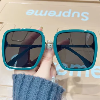 2022 Noua Moda ochelari de Soare pentru Femei Poligonale de Mari dimensiuni Rama Fata Mica Anti-ultraviolete UV400 de Lux ochelari de Soare Retro Gafas De Sol Imagine 0