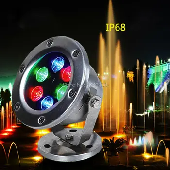 20buc/lot LED RGB Lumina Piscina IP68 DC12V/24v 6W Oțel Inoxidabil LED Lumina Subacvatice Piscina cu Led-uri Pentru Fantana