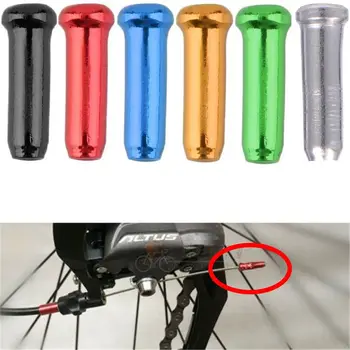 20buc/set frână de Bicicletă sârmă din aliaj de aluminiu cap coada 6 culori biciclete de frână cablu end capacul de protecție a conductei de Frână cablu capac Imagine 0