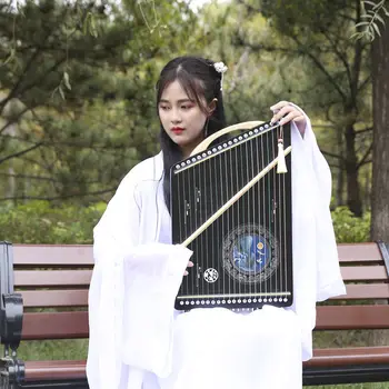 21 Șir Guzheng Stil Chinezesc Tradițional Lemn de Paulownia Portabil Mini Scenă Instrumente Muzicale pentru Incepatori Nou