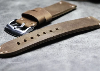23mm Handmade Fashion din piele barbati watchband de epocă brățară brățară ceas bandă de înaltă calitate, grosime Ceas curea Bratara Imagine 0