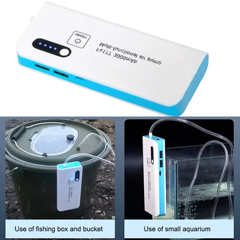 3000mAh Acvariu USB de Încărcare de Oxigen Pompa de Aer Rezervor de Pește Masina Oxigenat Portabil în aer liber, Pescuit Aerator Instrumente cu Lanterna