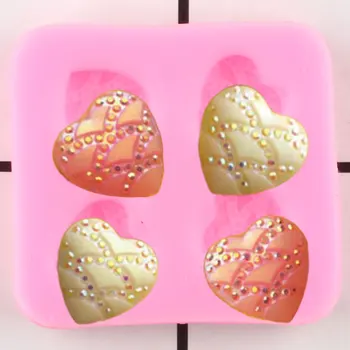 3D Ambarcațiuni în Formă de Inimă Mucegai Silicon Cupcake Topper Fondant Matrite Copil de Naștere Tort de Decorare Instrumente de Ciocolata Gumpaste Matrite Imagine 0