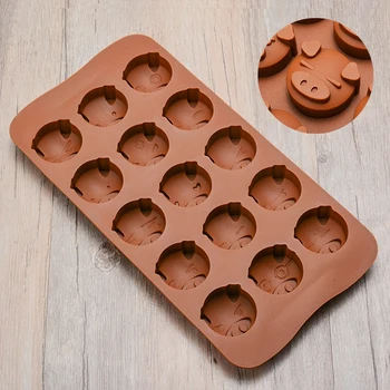 3D Drăguț de Porc Forma de Tort Mucegai DIY Animal Porc de Ciocolata Sugarcraft Mucegai Multi DIY Tava de Gheață Săpun Manual Mucegai Bucătărie Bakeware Imagine 0