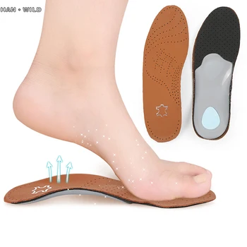 3D Premium Piele sanatoasa ortezare branț pentru Flatfoot Mare Suport Arc tălpile interioare din Silicon Tălpi bărbați și femei pantofi de piele Imagine 0