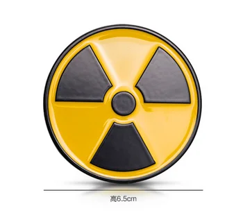 3D Radioactive Avertizare Automată din Partea Corpului de Etichetă și Coada Eticheta Embleme Decal Sticke Accesorii Auto