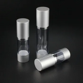 50pcs aluminiu clar 50ml cosmetic pompa airless sticla , 50ml clar aluminiu cosmetice flacon airless cu pompa de en-gros