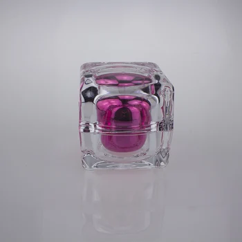 50pcs en-gros 30ml Roz de cristal pătrat gol borcane cu capac , roz gol 30ml pătrat borcan cu capac ,30 ml pătrat borcane en-gros Imagine 0