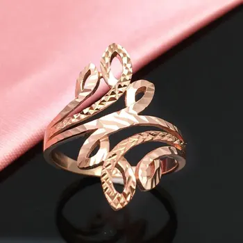 585 violet aur 14K rose gold nou geometrice romantic inele pentru femei logodna rafinat gol design high-end de bijuterii