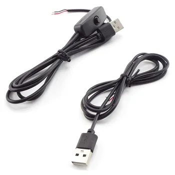 5V DC 2 pin 1M Cablu de Extensie USB Conector de alimentare Sârmă CONDUS chips-uri de lumină 501 on/off Comutator Electric Pentru Iluminat cu LED P1