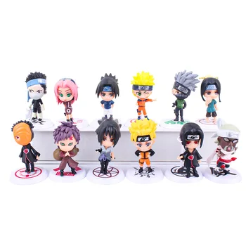 6pcs/set Anime Naruto Acțiune Figura Jucării 7cm Gaara Zabuza Sasuke Tobio Ninja Kakashi Papusi Model Ornamente de Colectie Cadou Jucărie