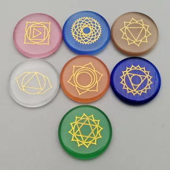 7pcs Șapte Chakra Simbol Reiki de Vindecare de Energie Semi Piatra Cristale Opal Bijuterii Set de Meditatie Yoga Decoratiuni en-Gros