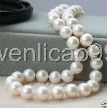 9-10mm Alb Akoya Colier de Perle de Cultură de 18
