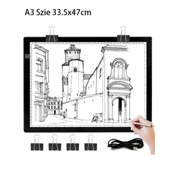 A3 Lumină Led-uri Pad 5D Diamant Tablou de Bord pentru Pictura Desen USB Alimentat de Diamant Instrumente de Artă Accesorii Kituri Imagine 0