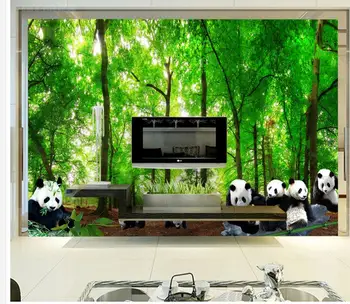 Acasă Decor personalizat tapet pentru pereți Panda Pădure peisajul TV de fundal pictura murala de perete hârtie de perete