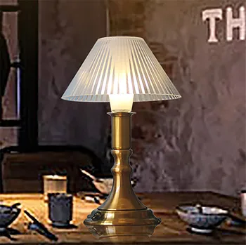 American Retro Cu Senzor Tactil Bar De Masă Lampă Reîncărcabilă Masă De Noapte, Lampă De Cristal Acrilice Dormitor Romantic Patul De Lumină