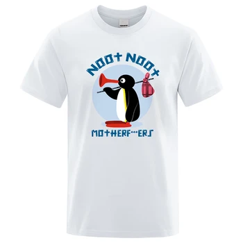 Amuzant Pinguin De Departe De Casă T-Shirt Mens De Moda Tee Haine De Vara Tricou Bumbac Anti-Rid De Top Hip Hop Street Bărbați T-Shirt