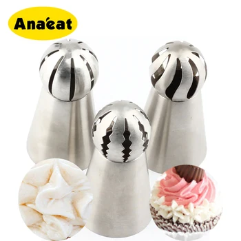ANAEAT 3 bucati/set de pipe duză sferice cireasa de bomboane, produse de patiserie decorare cupcake bucătărie instrumente de copt Imagine 0