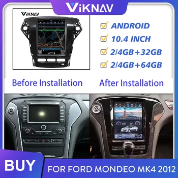 Android auto radio player audio pentru Ford Mondeo mk4 2012 multimedia auto, DVD player navigatie GPS ecran vertical video player