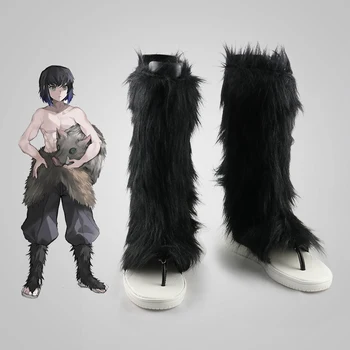 Anime, benzi Desenate Demon Slayer Kimetsu nu Yaiba Cosplay Pantofi Hashibira Inosuke Cosplay Pantofi pentru Bărbați de Înaltă Samurai Pantofi de Agrement de zi cu Zi
