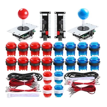 Arcade DIY Piese LED DIY Kit 2X Întârziere Zero USB Encoder+2X Joystick-uri 20X CONDUS Arcade Butonul pentru Jocuri Arcade Piese
