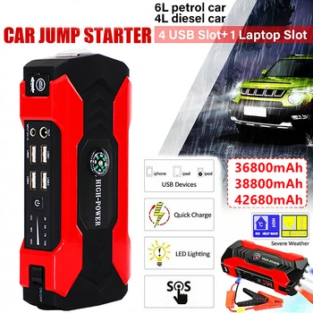 Autentic 12v 36800mah Jump Starter Auto Power Pack Auto Portabil Baterie Booster Incarcator 12V Dispozitiv de Pornire Masina Diesel Starter