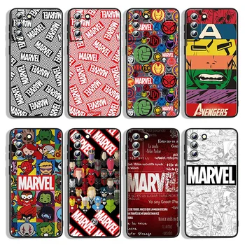 Avengers Logo-ul Marvel Pentru Samsung Galaxy S22 S21 S20 FE Ultra S10e S10 S9 S8 S7 S6 Edge Plus Black Telefon Moale Caz Capa