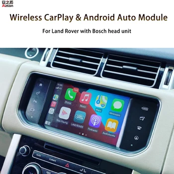 AZTON Radio Auto Upgrade Pentru Range Rover Sport, Discovery Evoque Bosch IOS iPhone Wireless CarPlay, Android Auto Modulul