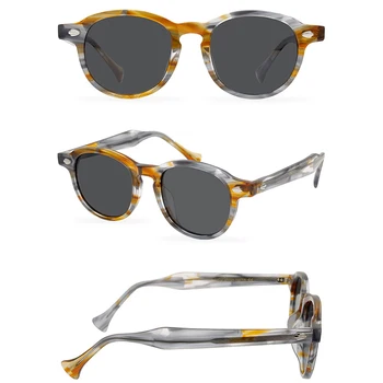 Belight Optic Colorat Mat Acetat de Handmade de Calitate, Forma Ovala Femei Bărbați Protecție UV400 cu Cazul Oculos ochelari de Soare 524