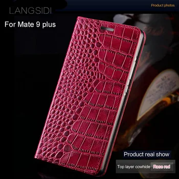 Brand de lux caz telefon din piele de crocodil Plat textura cazul în care telefonul Pentru Huawei Mate 9 plus handmade caz de telefon