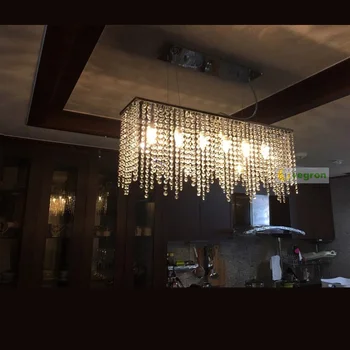 candelabru modern de iluminat 100% K9 Lustre candelabre de cristal plafon lumini led-uri pentru acasa, Mese Art Deco Luminile Nordice Imagine 0