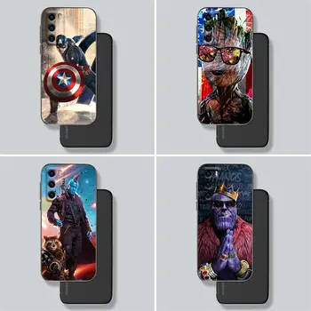 Cazul în care telefonul Pentru Huawei P30 P40 P20 Lite P50 Pro P Inteligente Z 2019 2020 Cazuri Funda Silicon Moale Capacul Marvel Super heroes Avengers