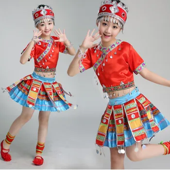chineză minoritate costume pentru fete național de costume de dans miao îmbrăcăminte festivalul de dans costume pentru fete de anul nou dans