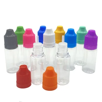 Clar animale de COMPANIE 10ml Plastic Dropper Sticle Cu protecție pentru copii Și Lung Sfat Pentru E-cig Ochi Picătură Sticla de e-Lichid